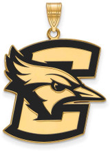 Image of Gold Plated Sterling Silver Creighton University XL Enamel Pendant by LogoArt