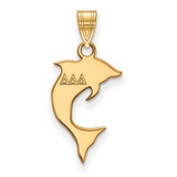 Gold Plated Sterling Silver Delta Delta Delta Small Pendant by LogoArt GP035DDD