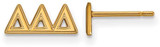 Image of Gold Plated Sterling Silver Delta Delta Delta XSmall Post Earrings LogoArt GP005