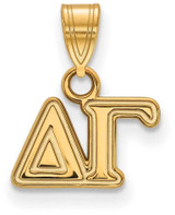 Image of Gold Plated Sterling Silver Delta Gamma Small Pendant by LogoArt (GP002DG)