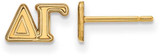 Image of Gold Plated Sterling Silver Delta Gamma X-Small Post Earrings by LogoArt GP005DG