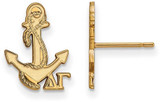 Image of Gold Plated Sterling Silver Delta Gamma X-Small Post Earrings by LogoArt GP038DG