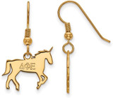 Image of Gold Plated Sterling Silver Delta Phi Epsilon Medium Dangle Earrings by LogoArt