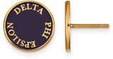 Image of Gold Plated Sterling Silver Delta Phi Epsilon Post Earrings by LogoArt GP019DPH