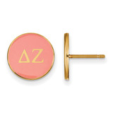 Gold Plated Sterling Silver Delta Zeta Enamel Post Earrings by LogoArt (GP031DZ)