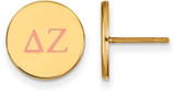 Image of Gold Plated Sterling Silver Delta Zeta Enamel Post Earrings by LogoArt (GP032DZ)