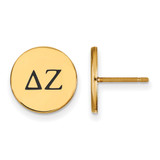 Gold Plated Sterling Silver Delta Zeta Enamel Post Earrings by LogoArt (GP033DZ)