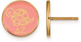 Image of Gold Plated Sterling Silver Delta Zeta Enamel Post Earrings by LogoArt (GP046DZ)
