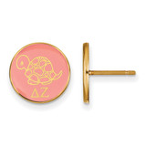 Gold Plated Sterling Silver Delta Zeta Enamel Post Earrings by LogoArt (GP046DZ)