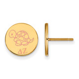 Gold Plated Sterling Silver Delta Zeta Enamel Post Earrings by LogoArt (GP047DZ)
