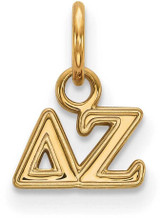 Image of Gold Plated Sterling Silver Delta Zeta X-Small Pendant by LogoArt (GP001DZ)