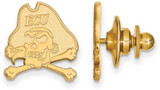 Image of Gold Plated Sterling Silver East Carolina University Lapel Pin by LogoArt