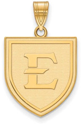 Image of Gold Plated Sterling Silver East Tennessee State Large Pendant by LogoArt