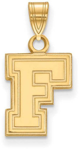 Image of Gold Plated Sterling Silver Fordham University Small Pendant by LogoArt GP005FOU