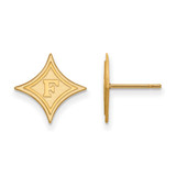 Gold Plated Sterling Silver Furman University Small Post Earrings by LogoArt
