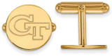 Image of Gold Plated Sterling Silver Georgia Institute of Technology Cuff Links LogoArt