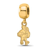 Image of Gold Plated Sterling Silver Iowa State University Sm Dangle Bead LogoArt GP028