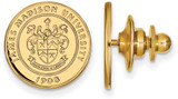 Image of Gold Plated Sterling Silver James Madison University Crest Lapel Pin by LogoArt