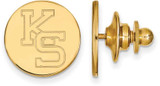 Image of Gold Plated Sterling Silver Kansas State University Lapel Pin LogoArt (GP052KSU)