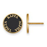 Gold Plated Sterling Silver Kappa Alpha Theta Post Earrings by LogoArt GP019KAT