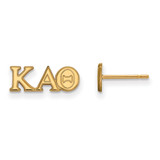 Gold Plated Sterling Silver Kappa Alpha Theta XSmall Post Earrings LogoArt GP005