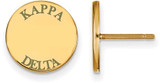 Image of Gold Plated Sterling Silver Kappa Delta Enamel Post Earrings by LogoArt GP020KD
