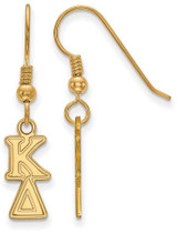 Image of Gold Plated Sterling Silver Kappa Delta Small Dangle Earrings by LogoArt