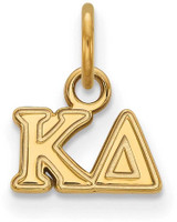 Image of Gold Plated Sterling Silver Kappa Delta X-Small Pendant by LogoArt (GP001KD)