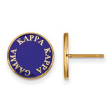 Gold Plated Sterling Silver Kappa Kappa Gamma Post Earrings by LogoArt GP019KKG