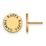Gold Plated Sterling Silver Kappa Kappa Gamma Post Earrings by LogoArt GP020KKG