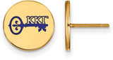 Image of Gold Plated Sterling Silver Kappa Kappa Gamma Post Earrings by LogoArt GP047KKG