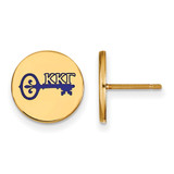 Gold Plated Sterling Silver Kappa Kappa Gamma Post Earrings by LogoArt GP047KKG