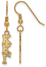Image of Gold Plated Sterling Silver Kappa Kappa Gamma Small Dangle Earrings by LogoArt