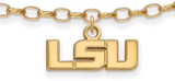 Image of Gold Plated Sterling Silver Louisiana State University Anklet by LogoArt