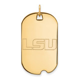 Gold Plated Sterling Silver Louisiana State University Large Dog Tag by LogoArt