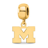 Image of Gold Plated Sterling Silver Michigan (University Of) X-Small Pendant LogoArt