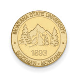 Gold Plated Sterling Silver Montana State University Crest Lapel Pin by LogoArt