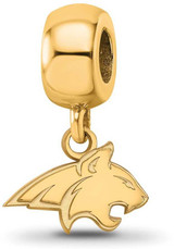 Image of Gold Plated Sterling Silver Montana State University XSmall Bead LogoArt GP013