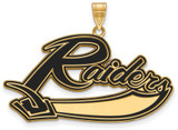 Image of Gold Plated Sterling Silver Mt Union College XL Enamel Pendant by LogoArt