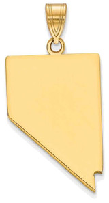 Image of Gold Plated Sterling Silver Nevada NV State Pendant