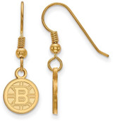 Image of Gold Plated Sterling Silver NHL Boston Bruins X-Small Dangle Earrings by LogoArt