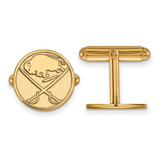 Image of Gold Plated Sterling Silver NHL Buffalo Sabres Cuff Links by LogoArt