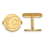 Gold Plated Sterling Silver NHL Calgary Flames Cuff Links by LogoArt