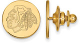 Image of Gold Plated Sterling Silver NHL Chicago Blackhawks Lapel Pin by LogoArt