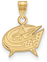 Image of Gold Plated Sterling Silver NHL Columbus Blue Jackets Small Pendant by LogoArt
