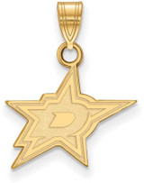 Image of Gold Plated Sterling Silver NHL Dallas Stars Small Pendant by LogoArt