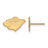 Gold Plated Sterling Silver NHL Minnesota Wild X-Small Post Earrings by LogoArt