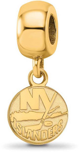 Image of Gold Plated Sterling Silver NHL New York Islanders X-Small Bead Charm by LogoArt