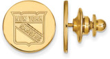 Image of Gold Plated Sterling Silver NHL New York Rangers Lapel Pin by LogoArt