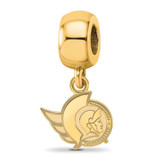 Image of Gold Plated Sterling Silver NHL Ottawa Senators X-Small Bead LogoArt Charm